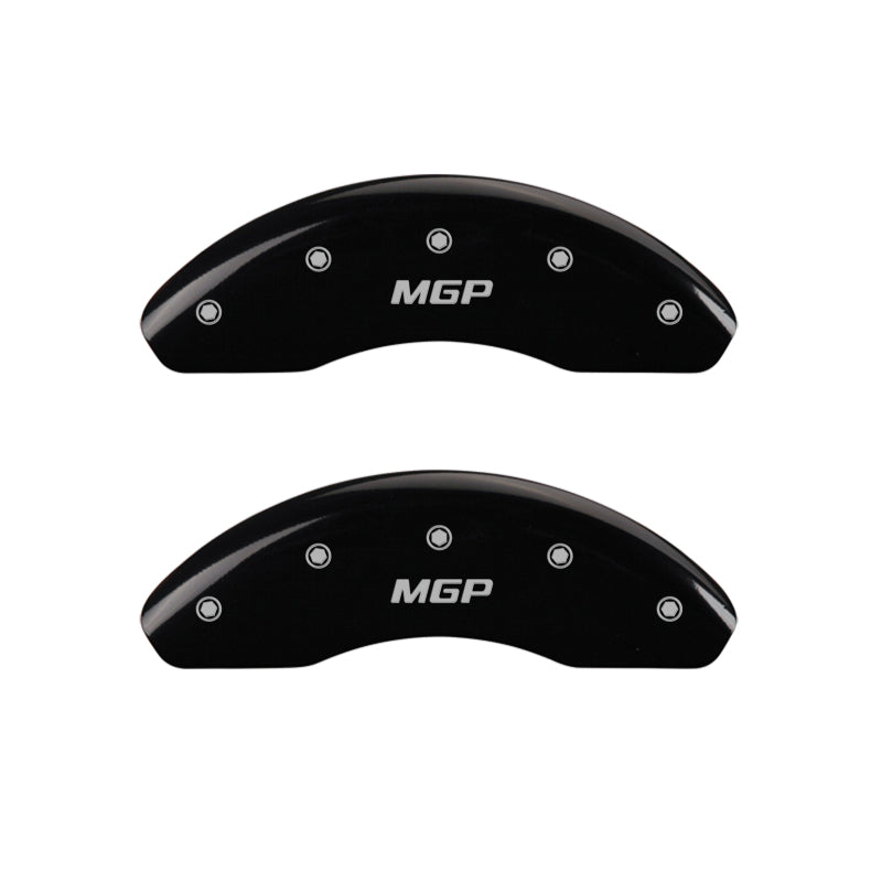 MGP 4 Caliper Covers Engraved Front & Rear Explorer Black finish silver ch