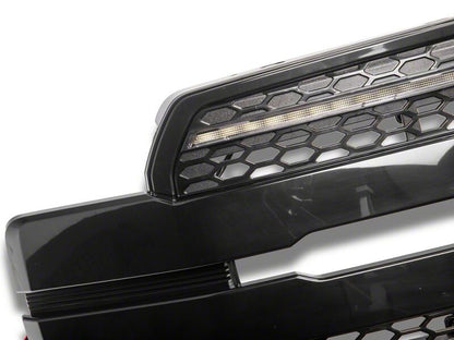 Raxiom 18-20 Ford F-150 CXR Series LED Upper Replacement Grille with White DRL- Black