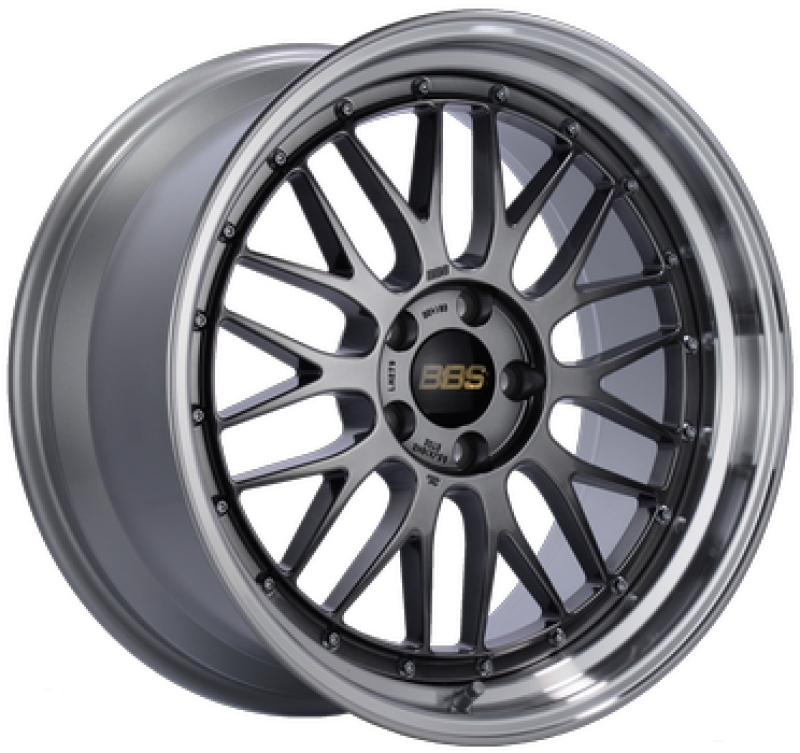 BBS LM 20x8.5 5x114.3 ET30 PFS Diamond Black Center Diamond Cut Lip Wheel -82mm PFS/Clip Required