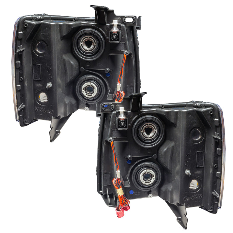 Oracle Lighting 07-13 Chevrolet Silverado Assembled Halo Headlights Round Style -Blue