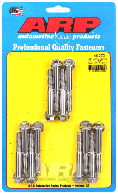 ARP SB Ford 351W SS Hex Intake Manifold Bolt Kit