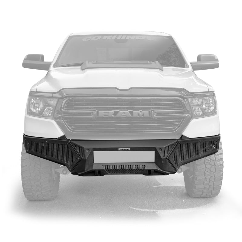 Go Rhino 19-24 Ram 1500 (Excl. Rebel/Warlock/TRX) Element FR Bumper w/Fixed Lgt Bar Mount - Tex. Blk