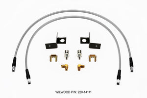 Wilwood Flexline Kit 30 inch -3 3/8-24 IF 1/8 NPT 90 Degree