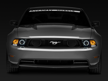 Raxiom 10-12 Ford Mustang w/ Headlights CCFL Halo Projector Headlights- Black Housing (Clear Lens)