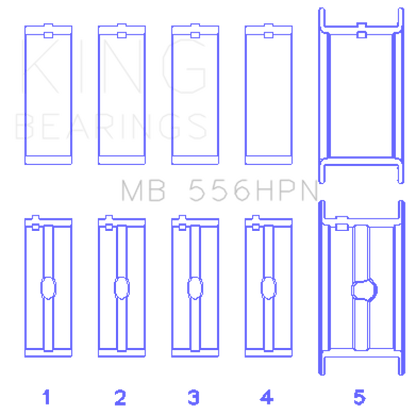 King Engine Bearings Chevrolet 396-502 Gen IV/V/VI Main Bearing Set