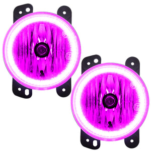 Oracle Lighting 07-09 Jeep Wrangler JK Pre-Assembled LED Halo Fog Lights -Pink