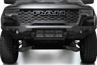 Addictive Desert Designs 25+ RAM 1500 RHO Bomber Front Bumper  (20 Inch Lights)