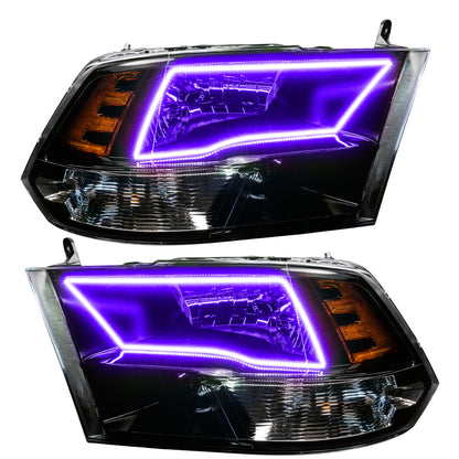 Oracle Lighting 09-18 RAM 1500 Sport Halo Headlights - Blk Housing w/RF Controller