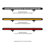 Go Rhino Xplor Flash Series Sgl Multi Function LED Light Bar (Track Mount) 20in. - Blk