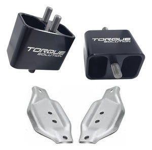 Torque Solution Solid Billet Engine Mounts w/ Mount Plates: 02-14 Subaru WRX / 04-17 STI