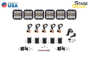 Diode Dynamics SS5 Pro Universal CrossLink 6-Pod Lightbar - Yellow Driving