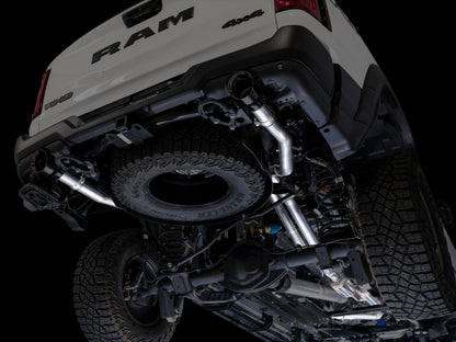AWE Tuning 2025+ RAM 1500 RHO 3.0 I6 TT 0FG Dual Rear Exit Cat-Back Exhaust - Diamond Black Tips