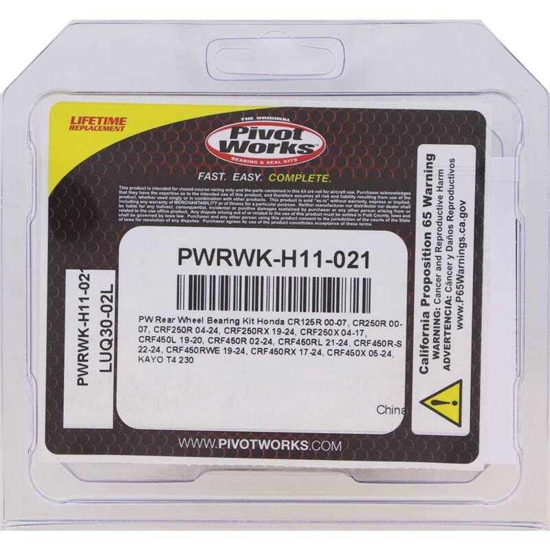 Pivot Works 00-07 Honda CR125R - Rear Wheel Bearing Kit