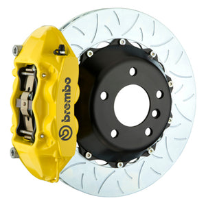 Brembo 06-13 Corvette Z06 Excl CC Brakes Rr GT BBK 4Pist Cast 345x28 2pc Rotor Slot Type3- Yellow