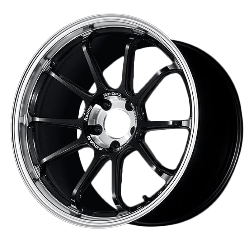 Advan RZ-DF2 19X9.5 +29 5-114.3 Diamond Cut & Racing Titanium- Black