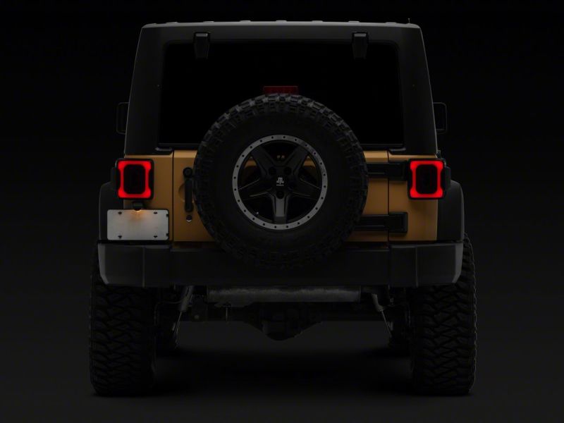 Raxiom 07-18 Jeep Wrangler JK Axial Series LED Tail Lights- Black Housing (Smoked Lens)