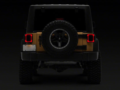 Raxiom 07-18 Jeep Wrangler JK Axial Series LED Tail Lights- Black Housing (Smoked Lens)
