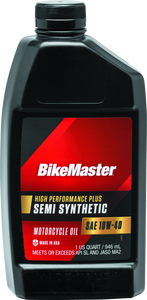 BikeMaster 10W40 Semi Synthetic Oil - Quart