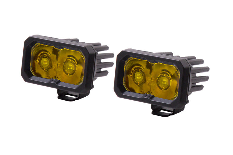 Diode Dynamics Stage Series 2 In LED Pod Sport - Yellow Spot Standard ABL (Pair)