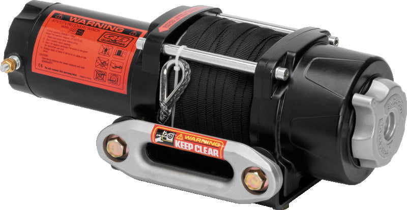 QuadBoss Winch Kit - 39ft x 3/16in Cable - 3hp - Roller Fairlead - Wired Remote - 2500lb