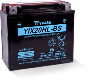 Yuasa YTX20HL-BS High Performance AGM Battery (Bottle Supplied)