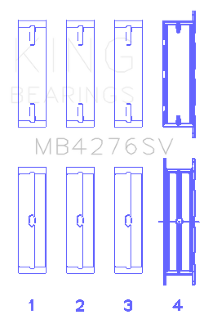 King Engine Bearings Land Rover 2.7L TDV6 Sputter Replacement Crankshaft Main Bearings