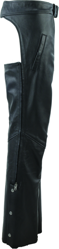 River Road Plains Leather Chaps Black Womens - Small