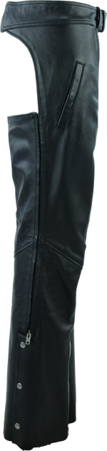 River Road Plains Leather Chaps Black Womens - Small