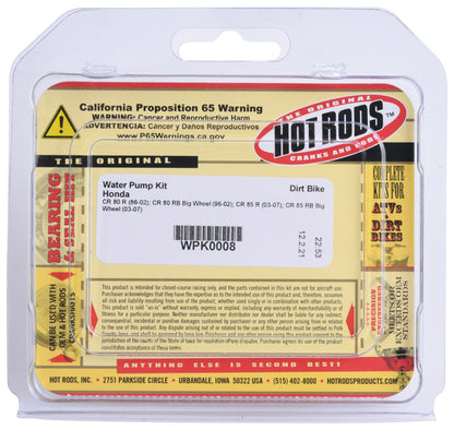 Hot Rods 86-02 CR 80 R/96-02 CR 80 RB Big Wheel Water Pump Kit