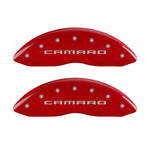 MGP 4 Caliper Covers Engraved Front & Rear Gen 5/Camaro Red finish silver ch