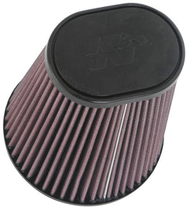 K&N Universal Clamp-On Air Filter 3-1/2in 10 Degree Flange 5-3/4in B 4-1/2in x 3-1/4in T 7in H