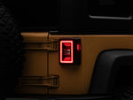 Raxiom 07-18 Jeep Wrangler JK JL Style LED Tail Lights- Black Housing - Red Lens