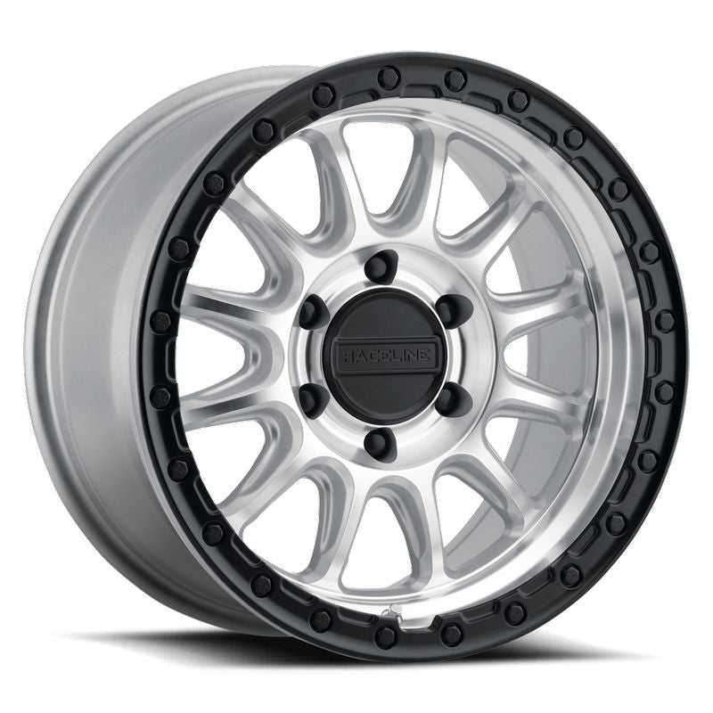 Raceline 960MB Alpha 18x8.5in / 6X139.7 BP / 35mm Offset / 106.1mm Bore - Machined w/Black Ring