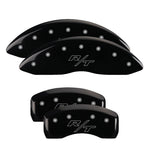 MGP 4 Caliper Covers Engraved Front & Rear Vintage Style/RT Black finish silver ch