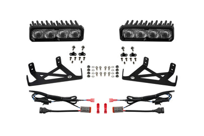 Diode Dynamics 2020-2022 Ford F-250 Super Duty F250 Fog SS6 Sport LED Kit White 6000K