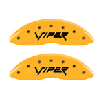 MGP 4 Caliper Covers Engraved Front & Rear Gen 2/Viper Yellow Finish Black Ch