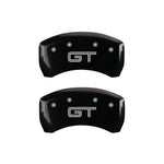 MGP 4 Caliper Covers Engraved Front Mustang Engraved Rear S197/GT Black finish silver ch