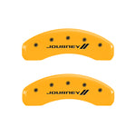 MGP 4 Caliper Covers Engraved Front & Rear With stripes/Journey Yellow finish black ch