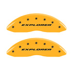 MGP 4 Caliper Covers Engraved Front & Rear Explorer Yellow finish black ch