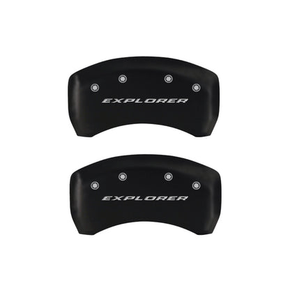 MGP 4 Caliper Covers Engraved Front & Rear Explorer Red finish silver ch