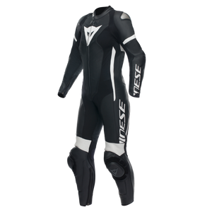 Dainese Grobnik Lady Leather 1PC Perforated Suit Black/Black/White Size - 42