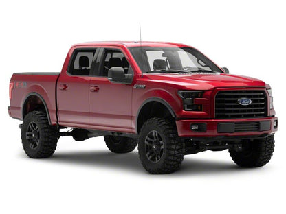 Raxiom 15-17 Ford F-150 XR Series LED Projector Headlights with DRL- Black Housing- Clear Lens