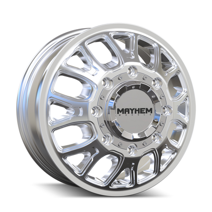 Mayhem 8107D Cogent Dually 17x6.5 8x210 BP 125mm Offset 154.2mm Bore Polished Wheel