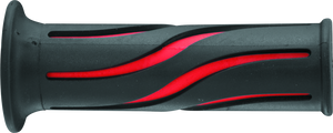 BikeMaster 7/8in Wave Grips - Black/Red