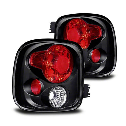 Raxiom 99-02 Chevrolet Silverado 1500 Stepside Axial Series Tail Lights- Black Housing- Clear Lens