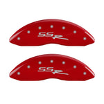 MGP 4 Caliper Covers Engraved Front & Rear SSR Red finish silver ch