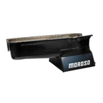 Moroso Pre-80 Chevrolet SBC (w/Driver Side Dipstick) Wet Sump 7qt 8.25in Steel Oil Pan - Black