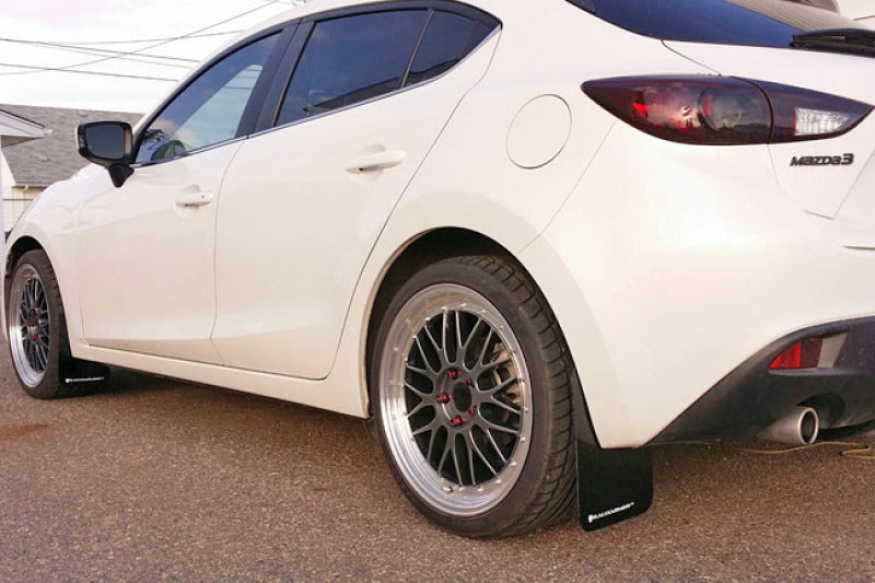 Rally Armor 14-18 Mazda3 Black UR Mud Flap w/White Logo