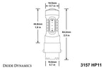 Diode Dynamics 3157 LED Bulb HP11 LED - Amber (Pair)