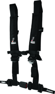 DragonFire Racing Harness H-Style- 4-Point- EZ-Adjust- 2in Buckle- Black